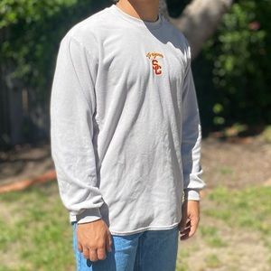 USC Vintage Embroidered Long Sleeved Pullover